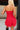 Joanna Red Lace Strapless Mini Dress- close up back view