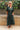 Jamie Green Slit Zip-Up Midi Dress- front body view