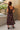Leilani Navy Multi Palm Print Midi Dress - full body back view