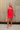 Shania Red Strapless Scarf Mini Dress - full body view
