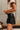 Jessica Black Faux Leather Skort - close side view