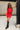 Samara Red Denim Frayed Tank Top - full body front view