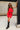 Samara Red Denim Frayed Mini Skirt - full body front view