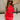 Samara Red Denim Frayed Mini Skirt - front view