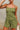 Sasha Olive Green Sleeveless Romper - close up front view