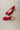 Shu Shop Sasha Red Suede Sneaker- flat lay view