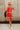 Naomi Red & White Trim Mini Skirt - full front view