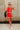 Naomi Red & White Trim Mini Skirt - full front view