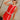 Naomi Red & White Trim Mini Skirt - angled front view