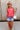 Margot Red Knit Floral Tank- full front view
