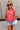 Margot Red Knit Floral Tank- close up top view