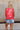 Margot Red Knit Floral Tank- full back view