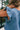 Savanna Blue Denim Embroidered Top - close upper back view