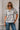 Morgan Cream Multi Floral Short Sleeve Top- front view