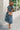 Abigail Blue Floral Short Sleeve Midi Dress - full body view
