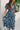 Abigail Blue Floral Short Sleeve Midi Dress - front view
