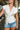 Liana Ivory Satin Twist Sleeveless Top- close up front top view