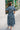 Abigail Blue Floral Short Sleeve Midi Dress - full body back view