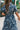 Abigail Blue Floral Short Sleeve Midi Dress - upper back view