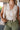 Ariana Cream Corduroy Front Tie Vest- close up top view