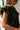 Victoria Black Ruffle Button-Up Top- close up side view