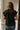 Victoria Black Ruffle Button-Up Top- back view