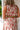 Valerie Olive & Rust Floral Midi Dress- close up back view