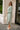 Mallory Green & Cream Striped Midi Dress - full body side view