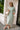 Mallory Green & Cream Striped Midi Dress - full body front view