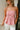 Molly Red & White Striped Floral Tank Top - front view
