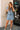 Erica Dusty Blue Drawstring Shorts - full body front view