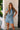 Erica Dusty Blue Zipper Short Sleeve Top - front