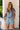 Erica Dusty Blue Drawstring Shorts - front view