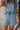Erica Dusty Blue Drawstring Shorts - close up view