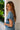 Erica Dusty Blue Zipper Short Sleeve Top - side view