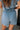 Erica Dusty Blue Drawstring Shorts - close back view