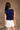 Celia Navy & White Scalloped Tank - back