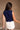 Celia Navy & White Scalloped Tank - back view