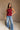 Brea Burgundy Pleated Tank Top - full front view