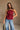 Brea Burgundy Pleated Tank Top - front view