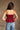 Brea Burgundy Pleated Tank Top - back view