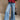 Judy Blue: Danica Medium Wash Palazzo Jeans - front view