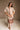 Elle Brown & Cream Striped Midi Dress - full body 