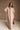Elle Brown & Cream Striped Midi Dress - full body front view