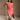 Ginelle Red Denim One-Shoulder Mini Dress - full body front view
