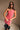Ginelle Red Denim One-Shoulder Mini Dress - angled front view