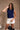 Celia Navy & White Scalloped Tank - front view