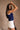 Celia Navy & White Scalloped Tank - side view
