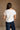 Carmen White Pleated Short Sleeve Top - back view