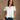 Carmen White Pleated Short Sleeve Top - front view